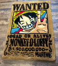 Luffy Wanted Poster Rug (3ft)